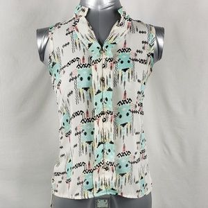 Oatt USA Sheer Sleeve Less Top